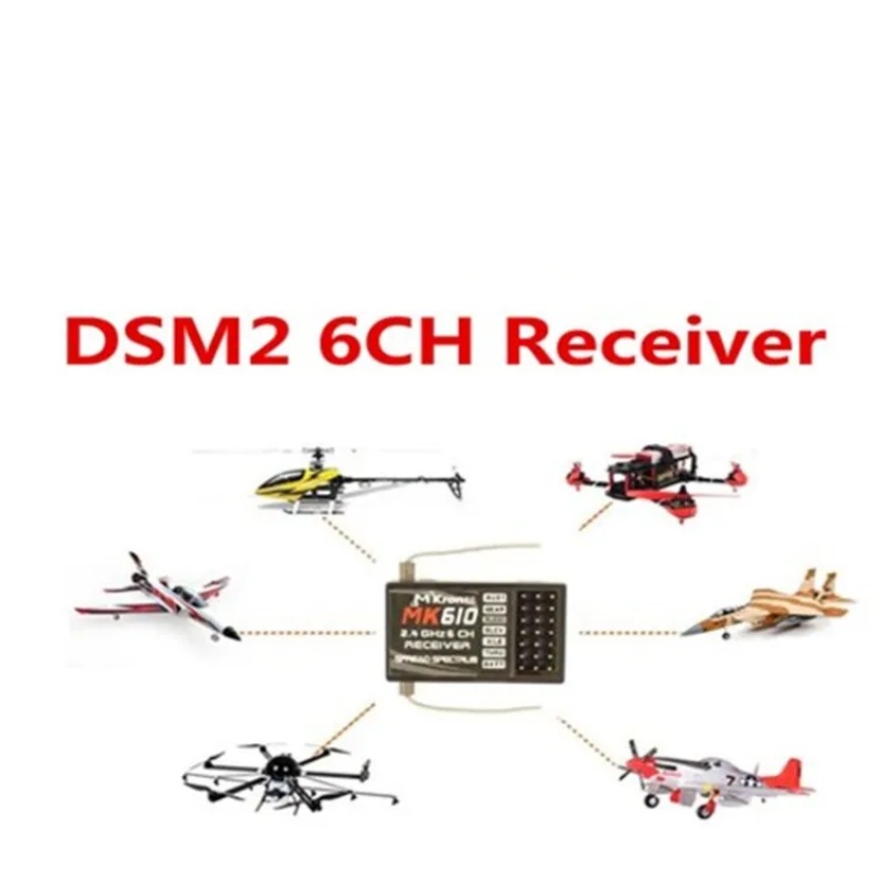 DSM2 MK610 AR6100 2.4G 6CH RC  - Drone Battery recension och pris