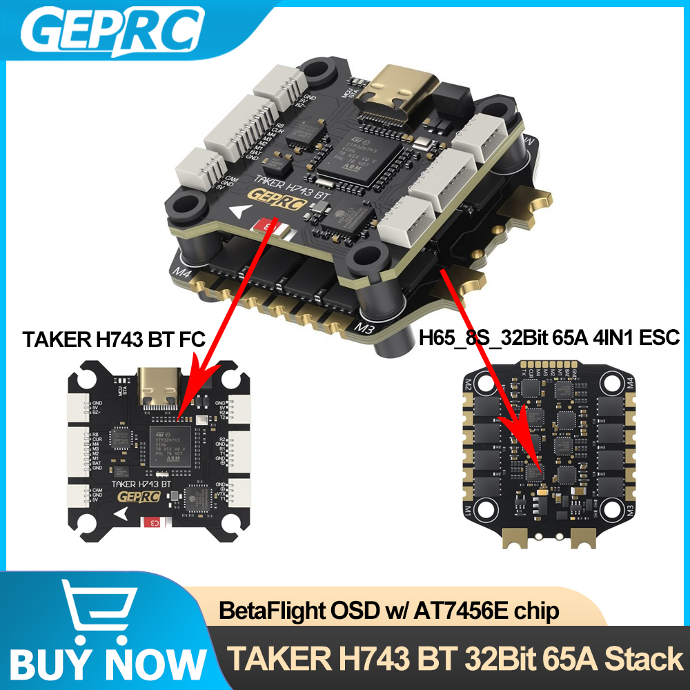 GEPRC TAKER H743 BT 32Bit 65A  - Drone Flight Controller recension och pris