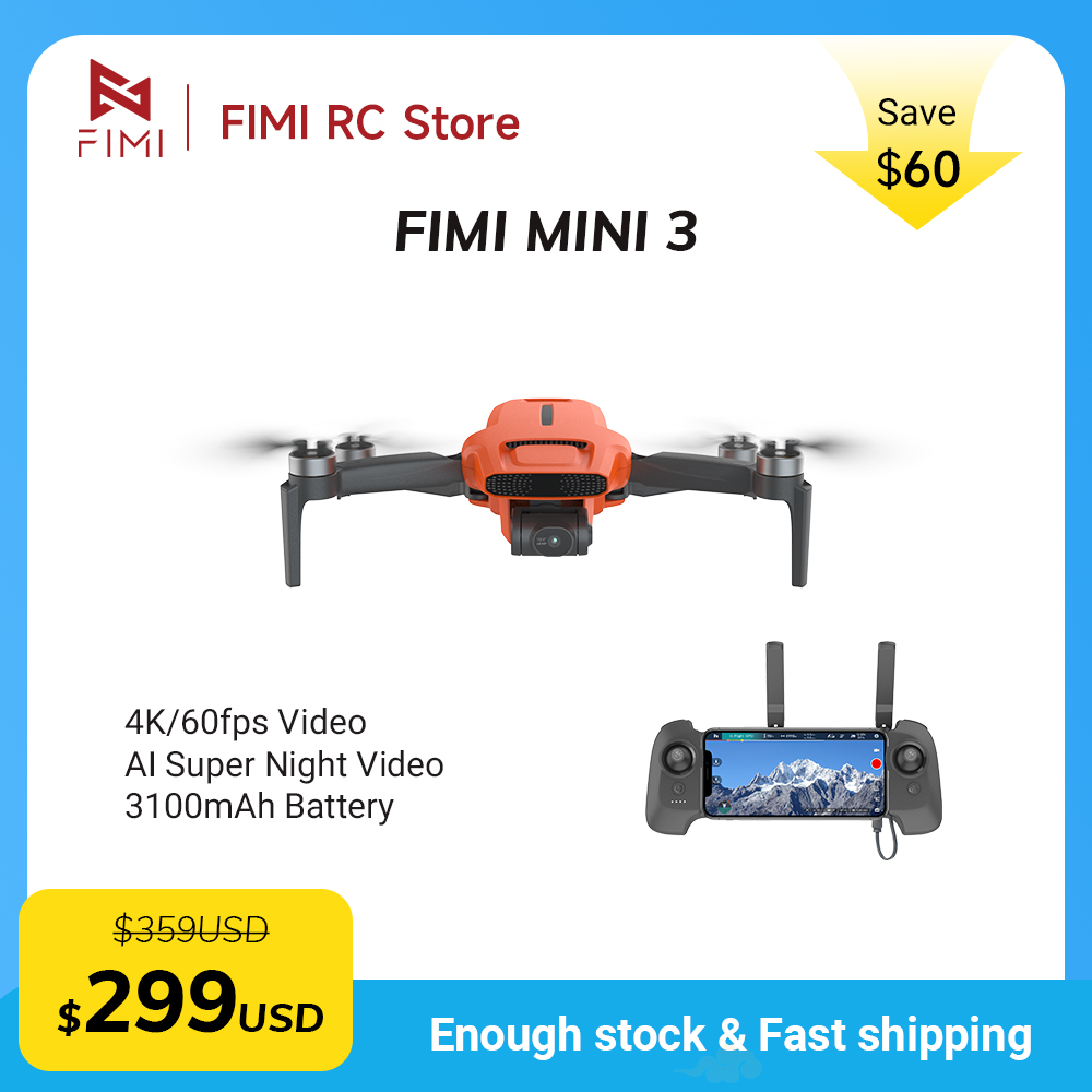FIMI MINI 3 Camere Drone 4K 60 - Drone Gps Mount recension och pris