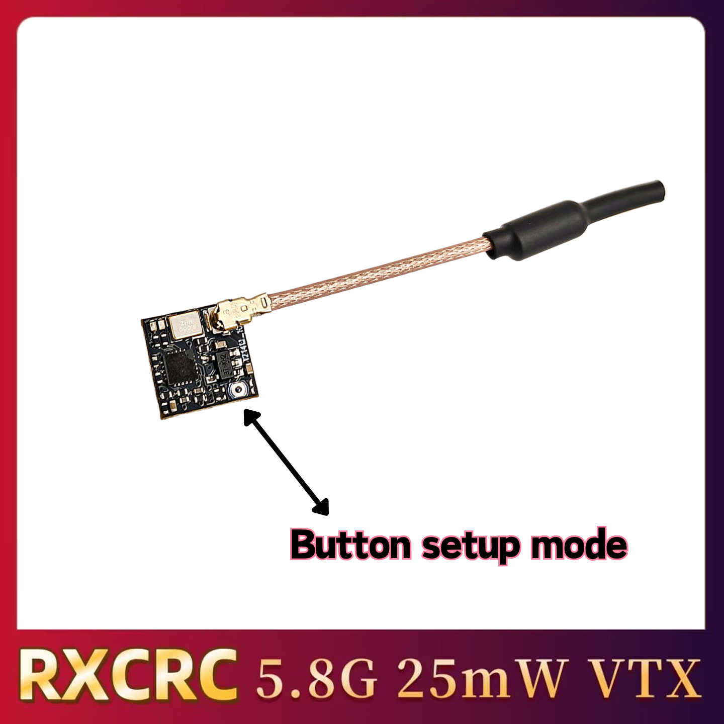 RXCRC 5.8GHz 48CH FPV 25mW Ana - Drone Transmitter recension och pris