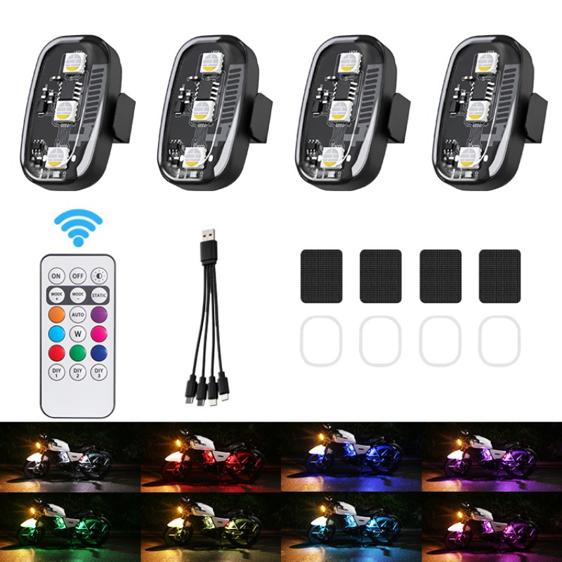Drone Motorcycle RGB LED Strob - Drone Led Light recension och pris