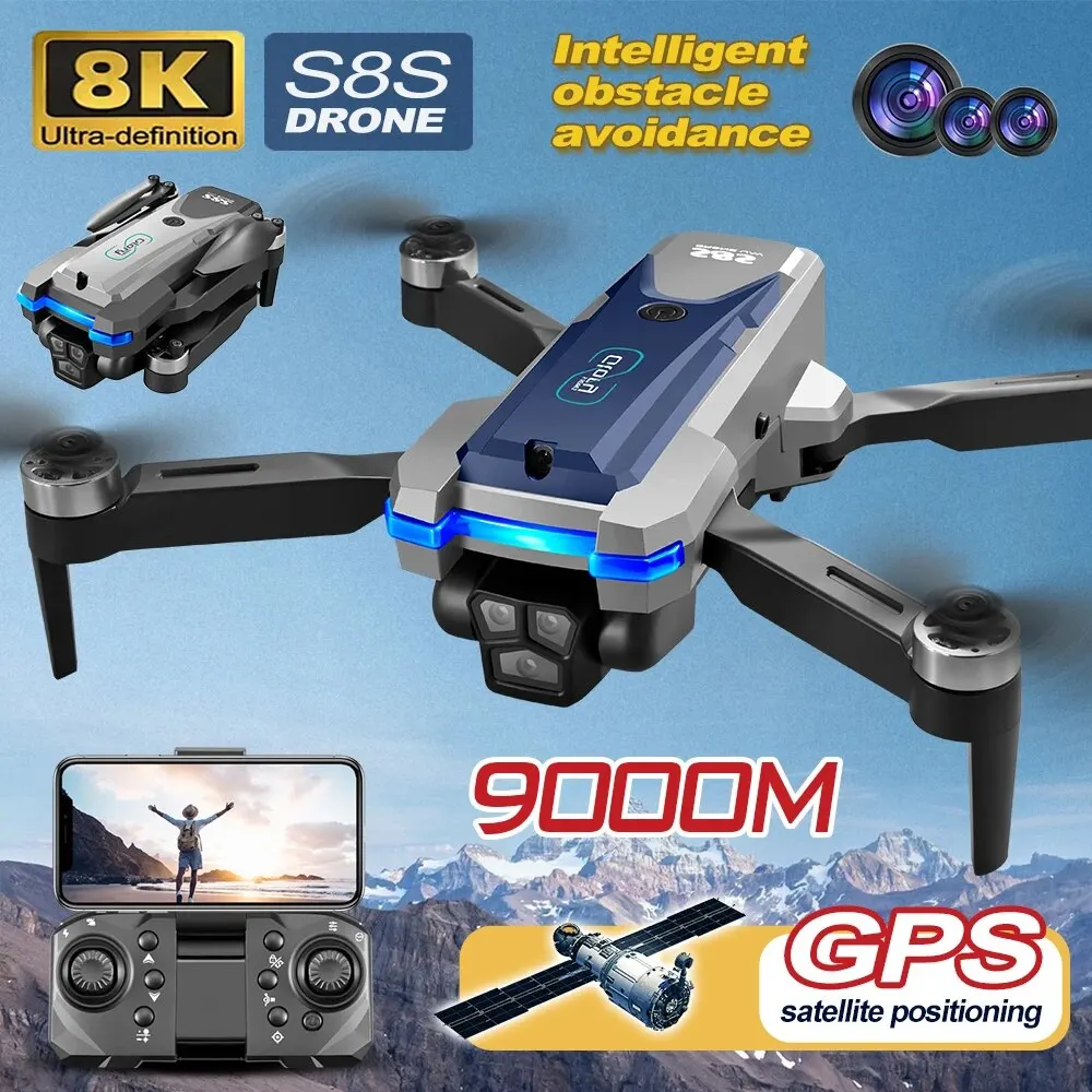 S8S GPS Drone 5G Wifi 8K HD Du - Drone Gps Mount recension och pris